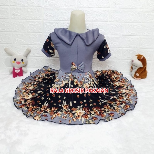Baju Dress Kerah Anak Usia 1-7 Tahun / Dress Anak Murah Meriah Tangan Pertama