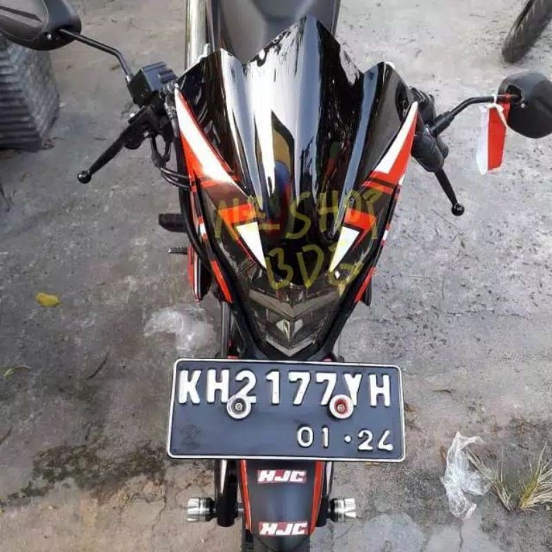 Visor Honda Sonic 150R Model Jenong Smoke Hitam Bening