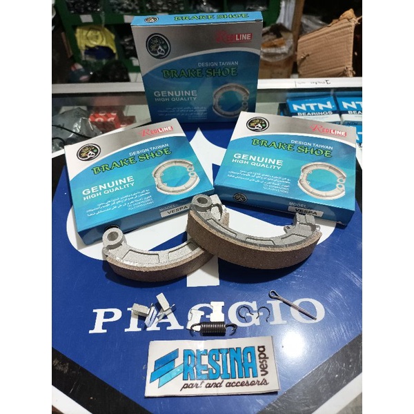 kampas rem belakang vespa px ps strada excel az133 ring 10 kualitas taiwan