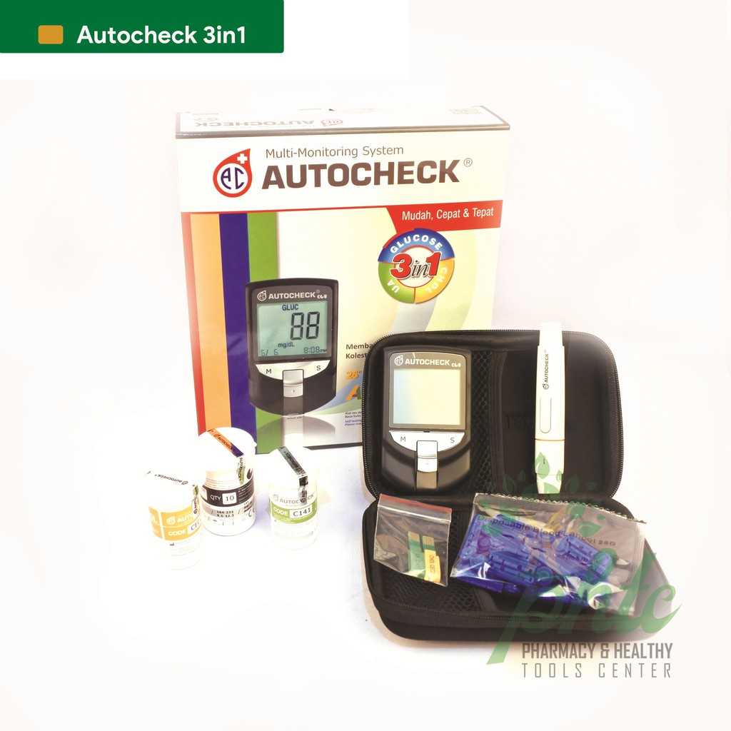 AUTO CHECK GCU 3 IN 1 Cek Gula Asam Urat Kolesterol l Alat Autocek