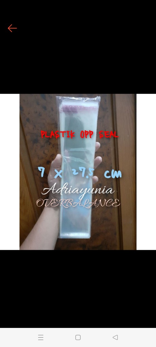 Plastik Opp 7 X 27.5 Cm Seal