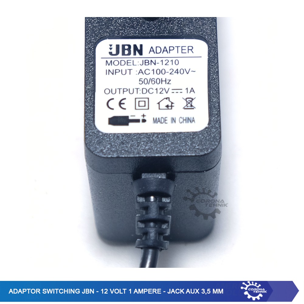 JBN - Model Jack AUX 3,5 mm - Adaptor 12 Volt 1 Ampere