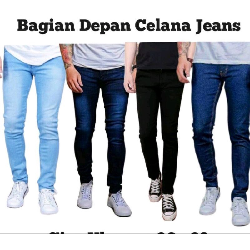 CELANA JEANS PANJANG PRIA SKINNY BAHAN STREET/POINTCLOTING