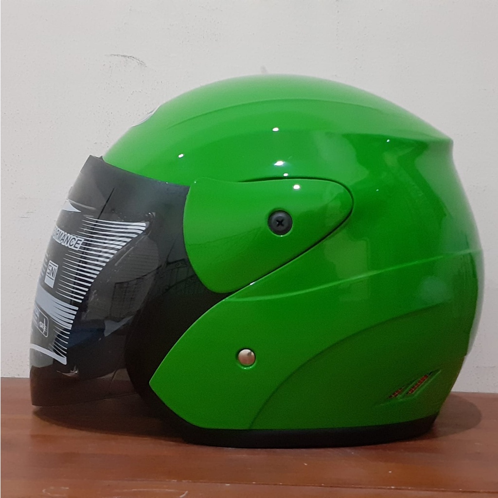 PROMO HELM MOTOR SNI EVO HELM HALF FACE SINGLE VISOR BLACK helm sni dewasa t1 mirip gm evo polos