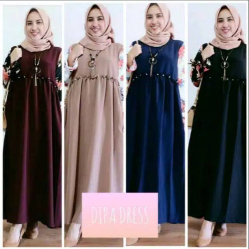 Dipa dress pakaian wanita fashion muslim remaja