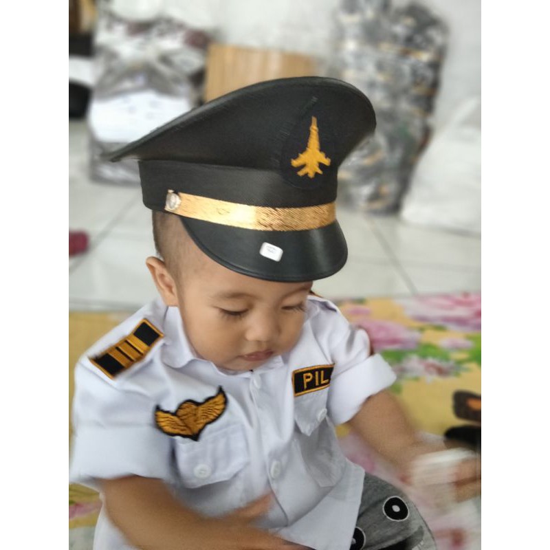 BAJU PiLOT ANAK KOSTUM KARNAVAL PAKET KOMPLIT