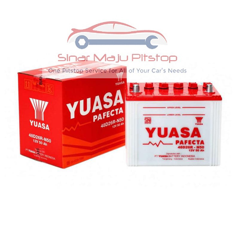 Aki Mobil YUASA 48D26R N50 - ISUZU PANTHER 2.3 - 2.5 - GRAND TOURING & ELF DOUBLE & BORNEO & BISON