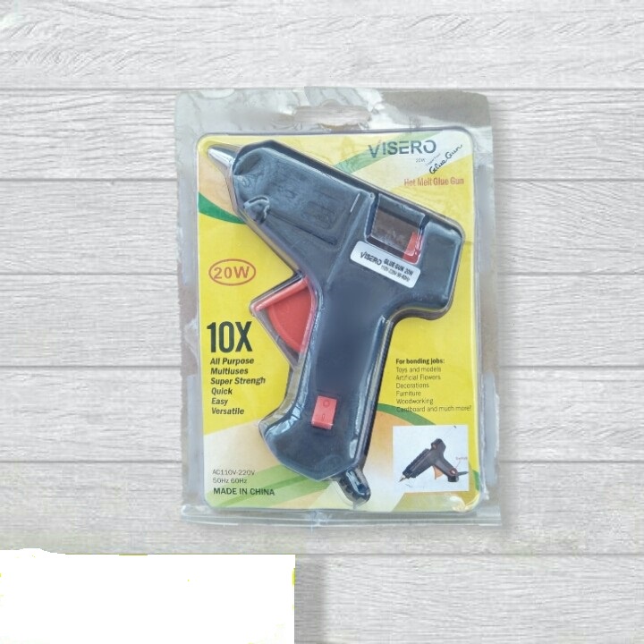 GLUE GUN ALAT LEM TEMBAK VISERO HOT MELT LILIN KECIL 20W 20 WATT SWITCH ON OFF