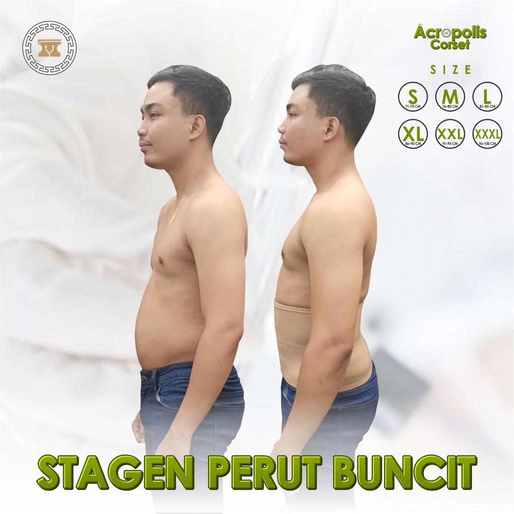 Stagen / Korset Pria / korset laki laki / korset cowok pengecil perut / Korset  Pelangsing buncit