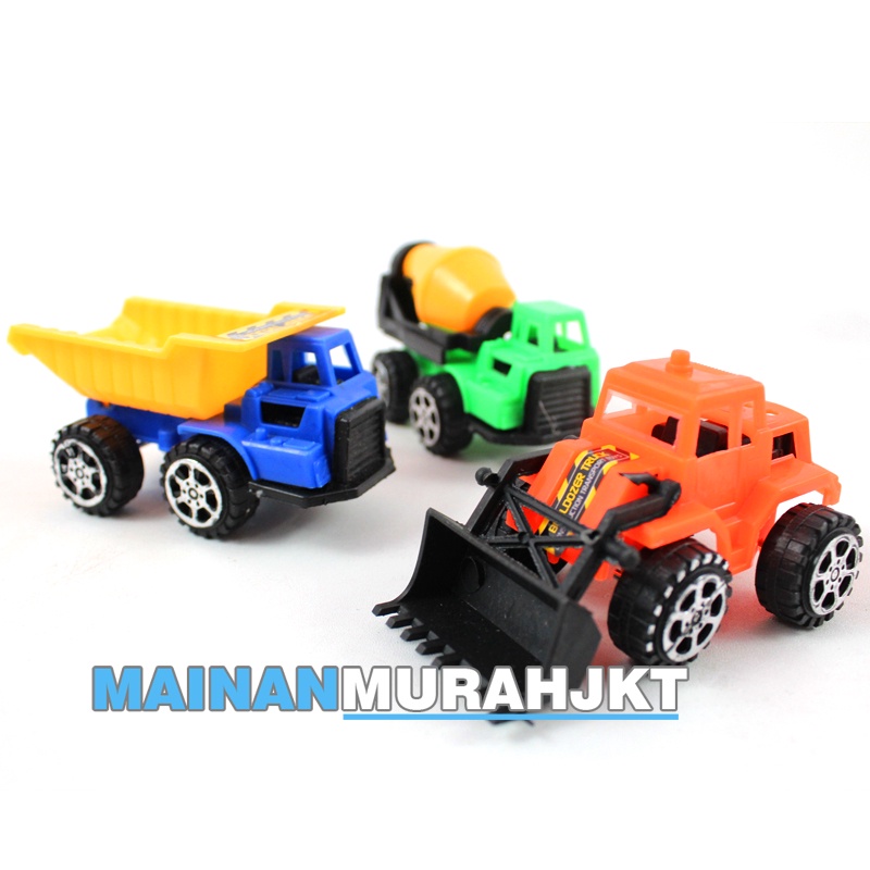 MAINANKEI  ANAK MURAH MOBIL TRUCK CONSTRUCTION ISI 3 VR03C MOBIL MOBILAN TRUK BULDOSER