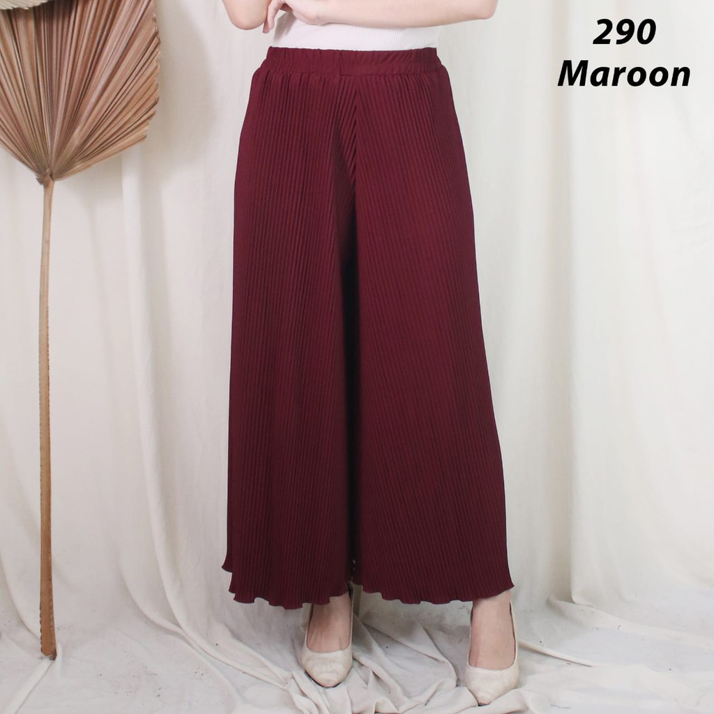 CELANA PLISKET 290 PLEAT PANTS KULOT PLISKET KULOT PRISKET KULOT PANJANG PLISKET REMPEL FLOWY