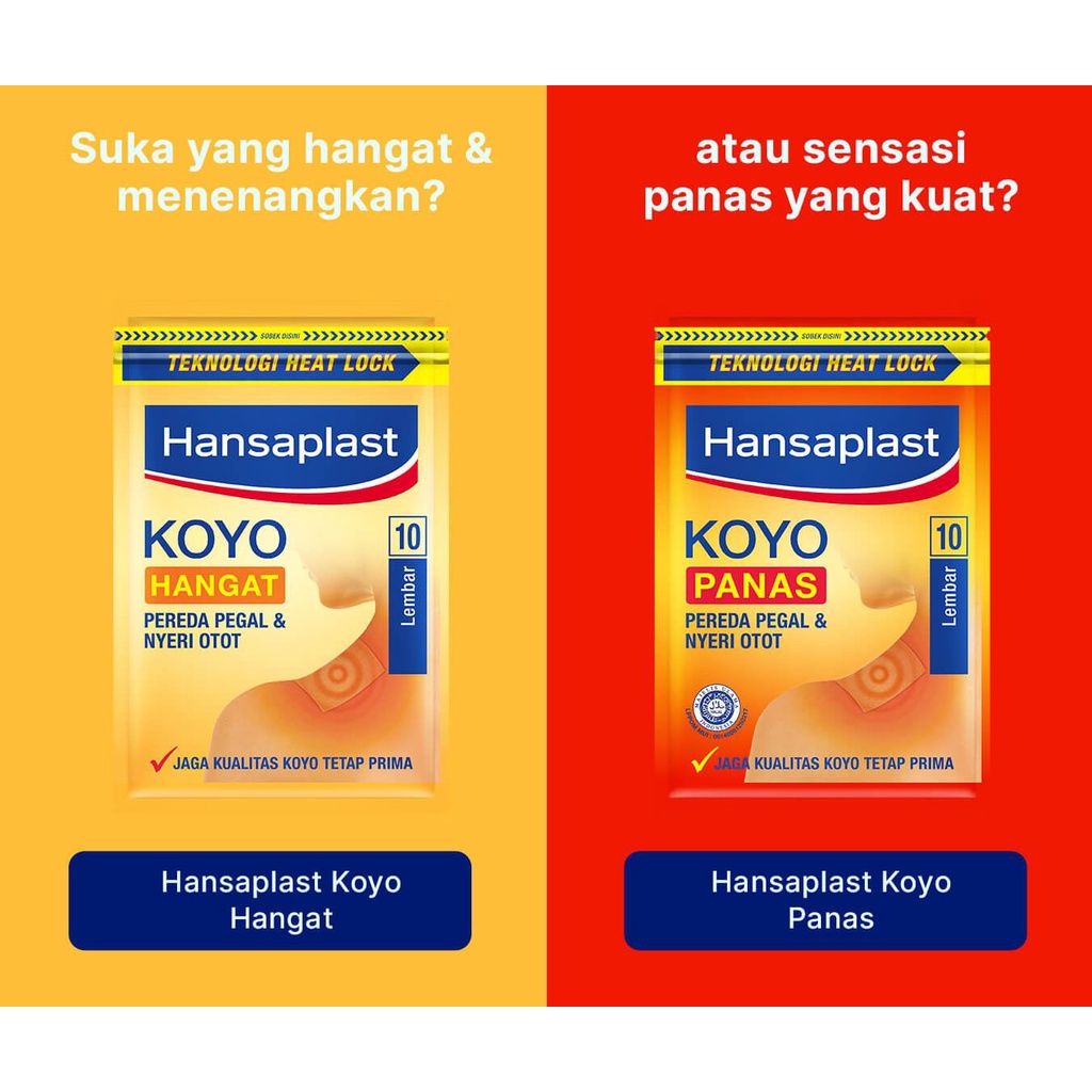 Hansaplast KOYO HANGAT 1 SACHET isi 10 LEMBAR