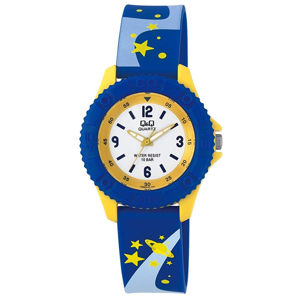 QQ QNQ Q&amp;Q Original  RUBBER BAND CHEERFUL STYLE Jam Tangan Anak Anti Air VQ96 Series Ori Kids Watch