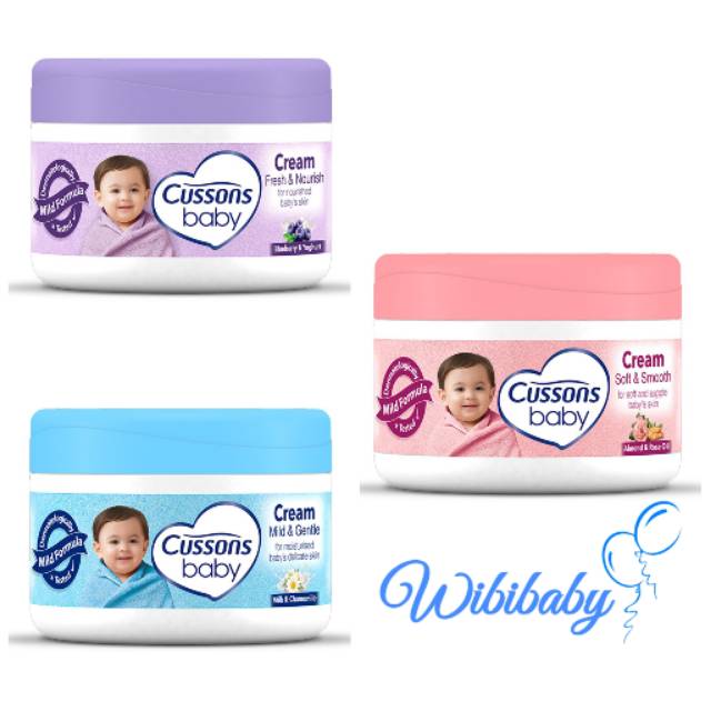 Cussons Baby Cream 50gr dan 100gr (Jar) Fresh &amp; Nourish / Soft &amp; Smooth / Mild &amp; Gentle