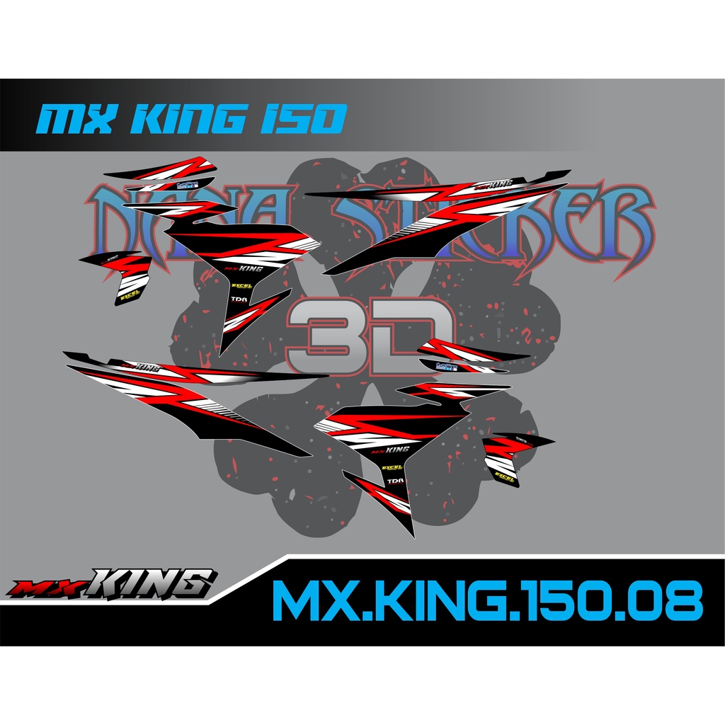 Striping MX KING 150 - Stiker MX KING 150 List Variasi Motor STICKER MX KING CODE 08