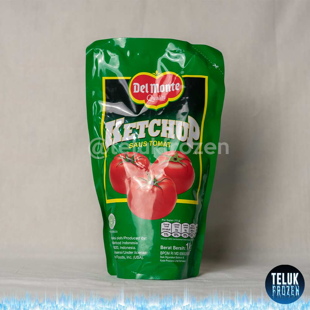 

delmonte saus tomat kemasan isi 1kg saos ketchup del monte pouch tomato sauce 1000gr gram 1 kg