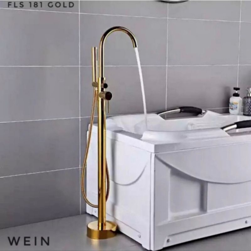 Kran Bath Tub Standing Model Toto Gold Mixer/Kran Lantai Tinggi P/D Emas