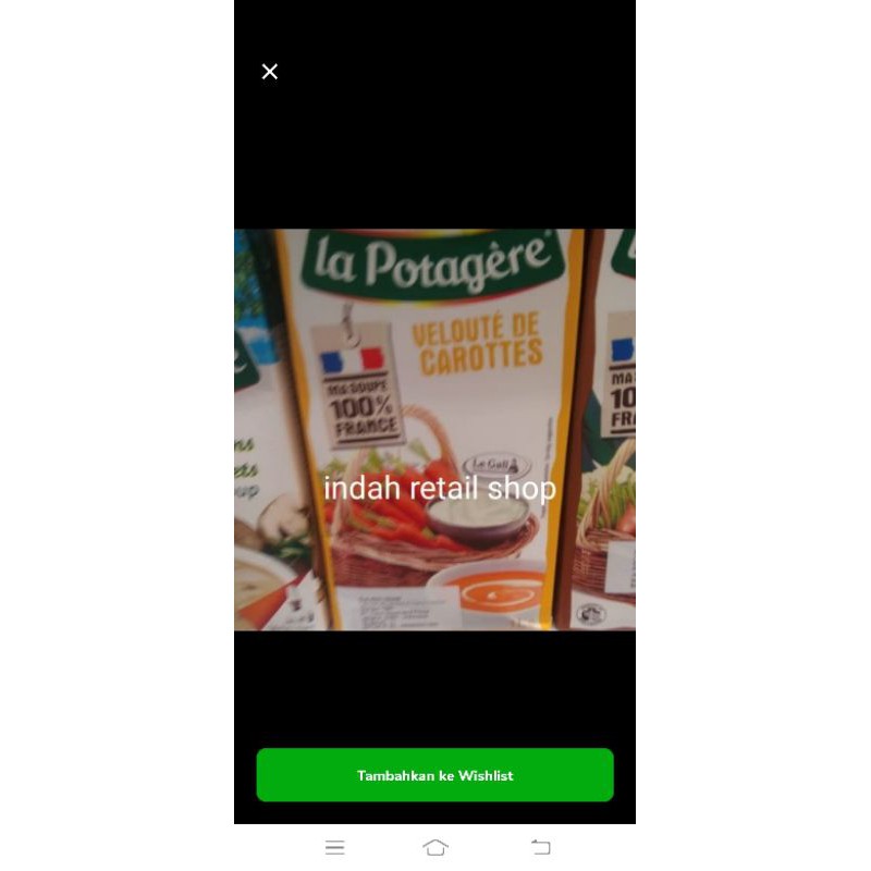 

La Potagere Carrot Cream Soup1lt