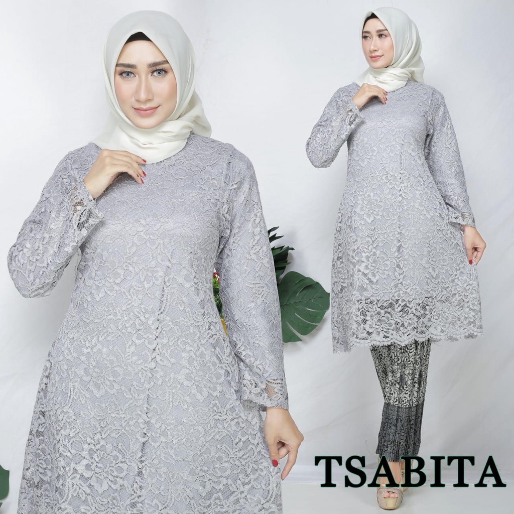 Setelan Kebaya Modern Longcape Brukat / Tunik Brukat / Kebaya Kurung Brokat