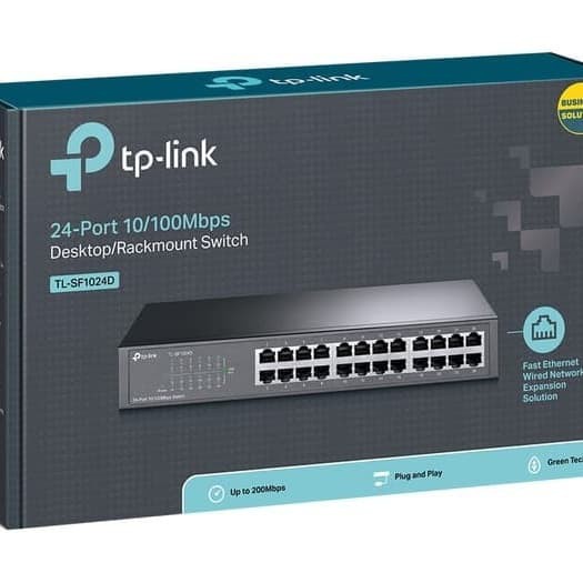 TP-Link TL-SF1024D 24-port 24 port 10/100 Switch Hub Steel Case | TPLink GARANSI RESMI