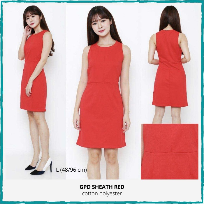 Dress Wanita Gap Sheath Red