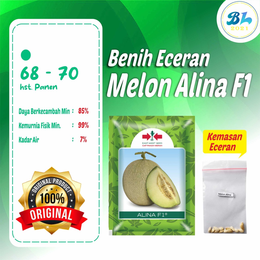 Benih Bibit Melon Alina F1 Eceran Repack - Cap Panah Merah