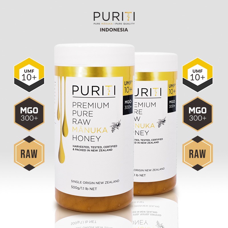 

Puriti Manuka Honey Package UMF 10+ 500 gram (2 packs deal)