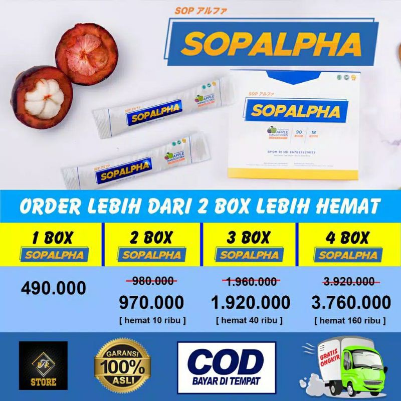 COD SOPALPHA BIOBOOST ORIGINAL PER SACHET - SOP ALPHA BIOBOOST SUPLEMEN KESEHATAN