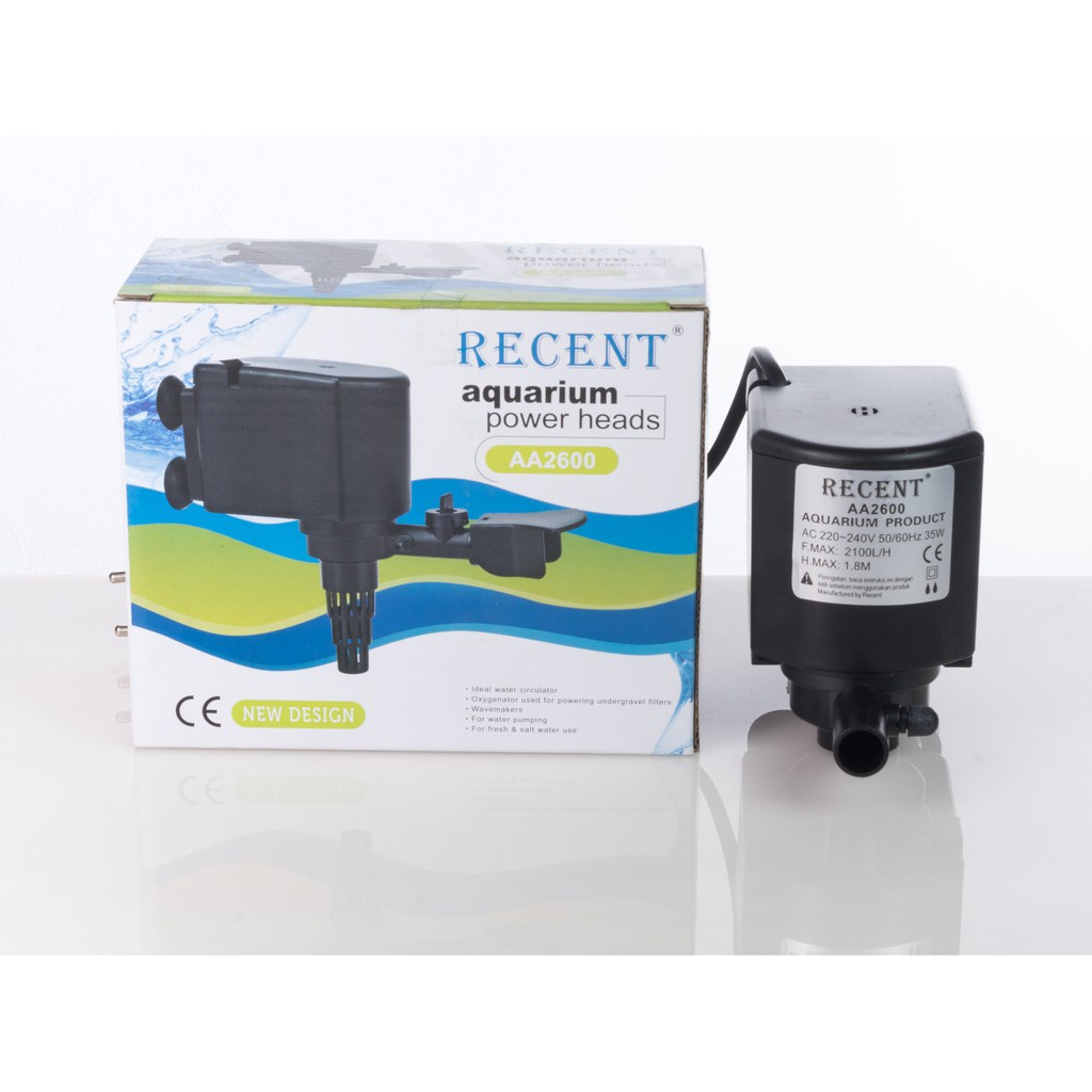 aquarium Venturi ikan pompa celup power head RECENT AA 2600