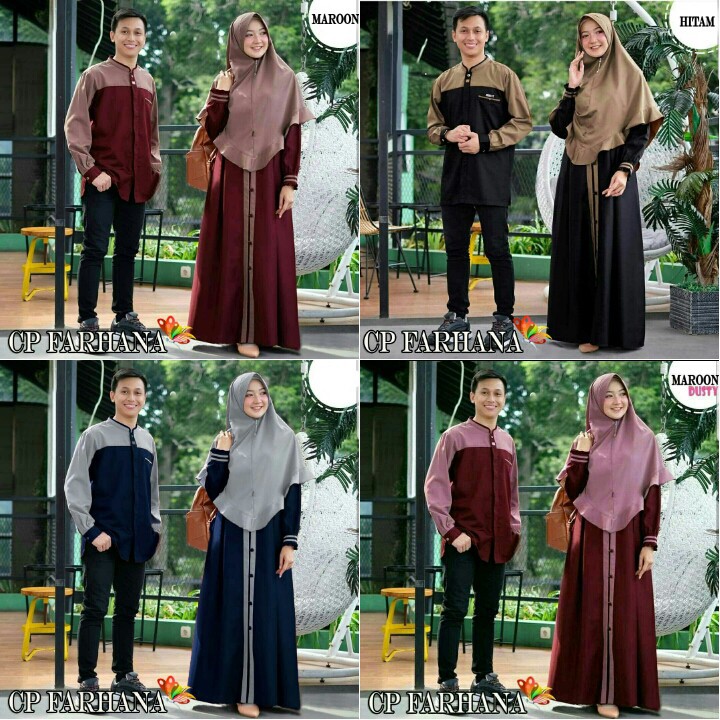 SET GAMIS PASANGAN/GAMIS SYARI/GAMIS KONDANGAN TERLARIS/GAMIS COUPLE/SFY-CP FARHANA