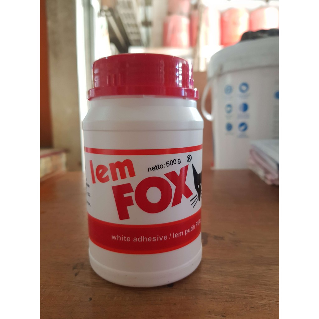 

Lem Fox Putih Merah Botol 1/2kg/ Lem Fox Kayu, Kertas dll 1/2 kg/ Lem Fox Botol Serbaguna 500 gram 500gram