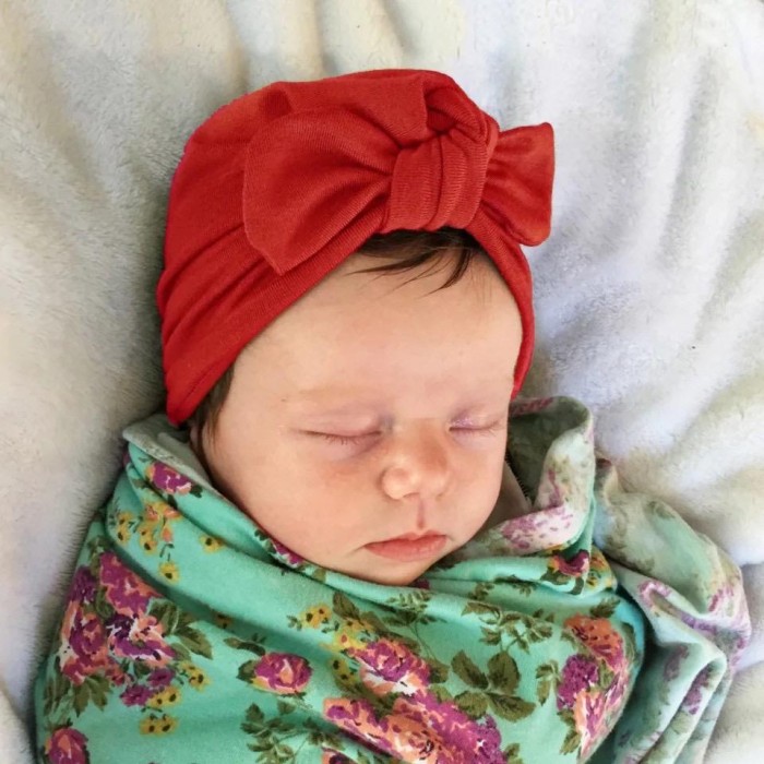 TokoPapin Turban Anak Bayi Pita Bayi pompom lucu Bando Bandana Bayi korea pita simpul halus