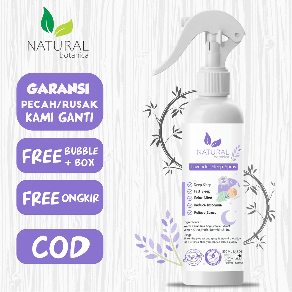 Natural Lavender Deep Sleep Spray Aromaterapi Pillow Spray Sleeping Spray 250 ML