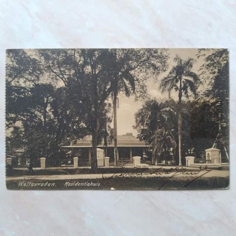 

Kartu Pos Foto Kuno Tua Nederland Indie 1900-1940an Weltevreden Residentiehuis