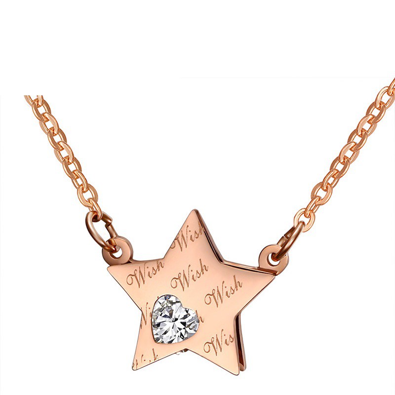 Kalung Fashion Titanium Emas Korea Cewek ST001