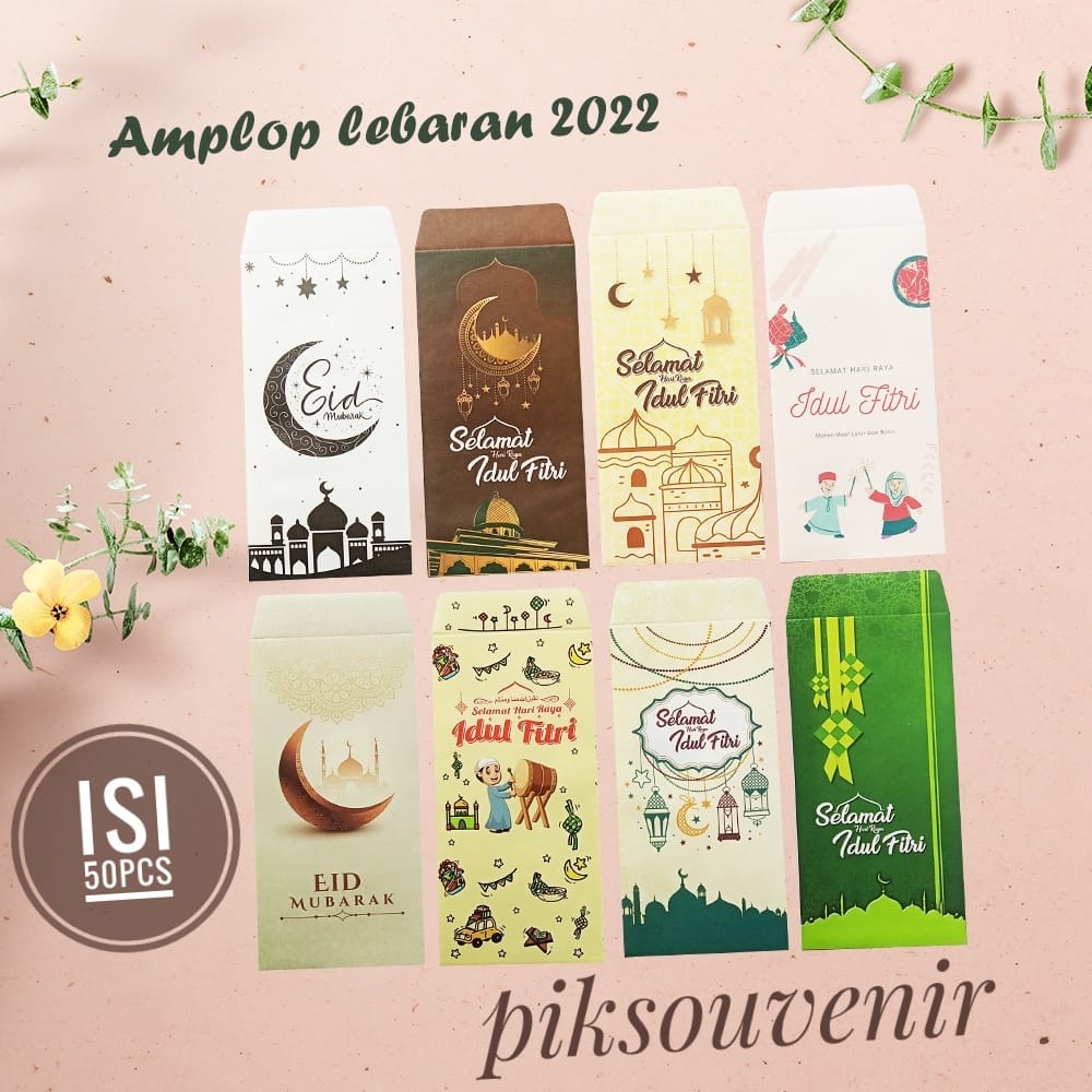 ANGPAO AMPLOP LEBARAN IDUL FITRI 2022 AMPLOP LEBARAN MURAH READY STOCK isi 50 lembar