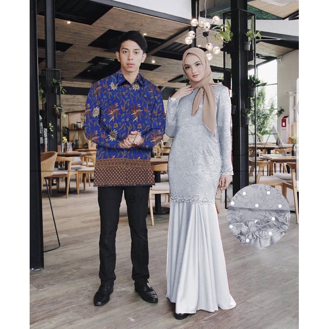 JC- Cp mermaid pearl / Couple batik kebaya Duyung / Baju pasangan batik