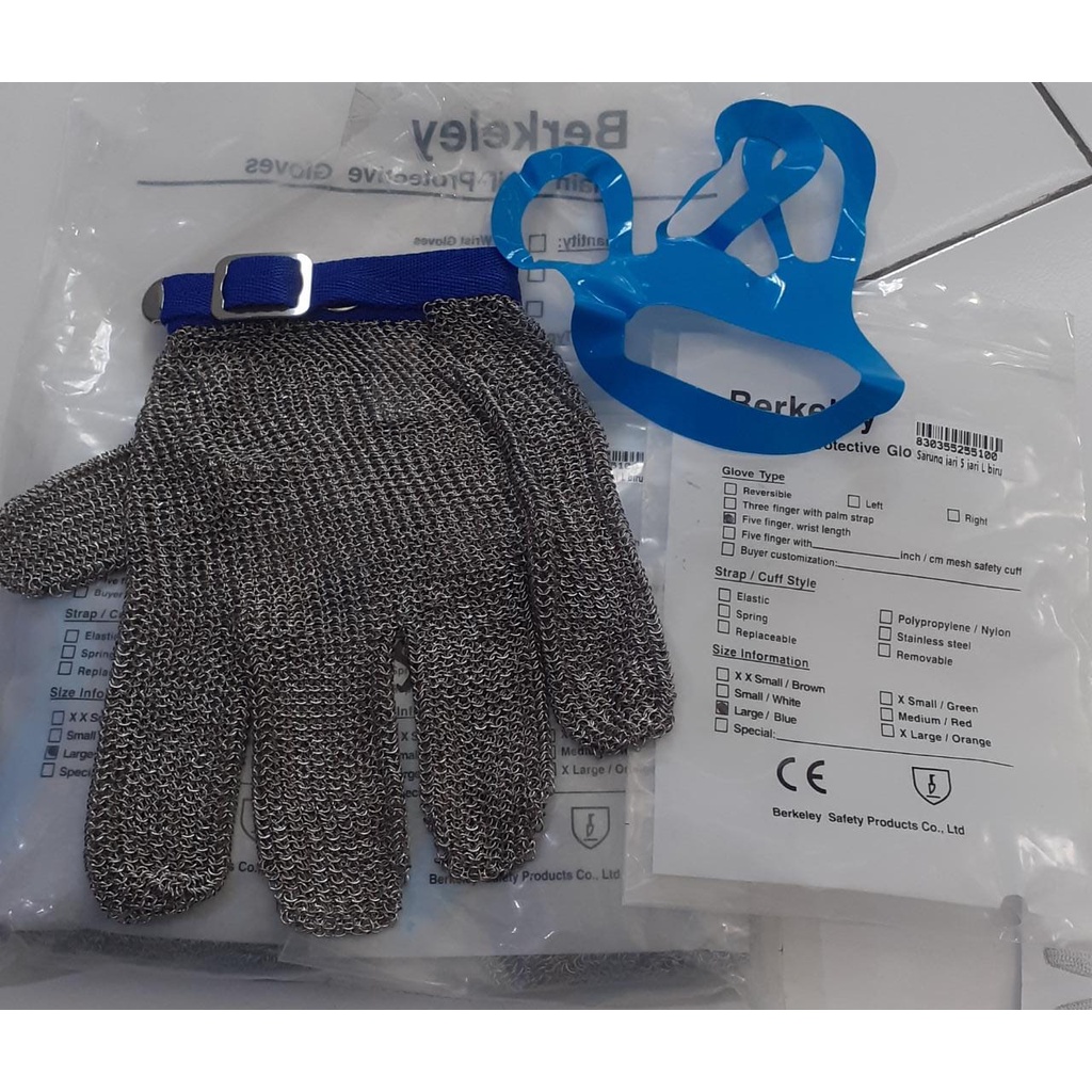 Sarung Tangan Baja 5 Jari - Whiting Davis Stainless Metal Glove