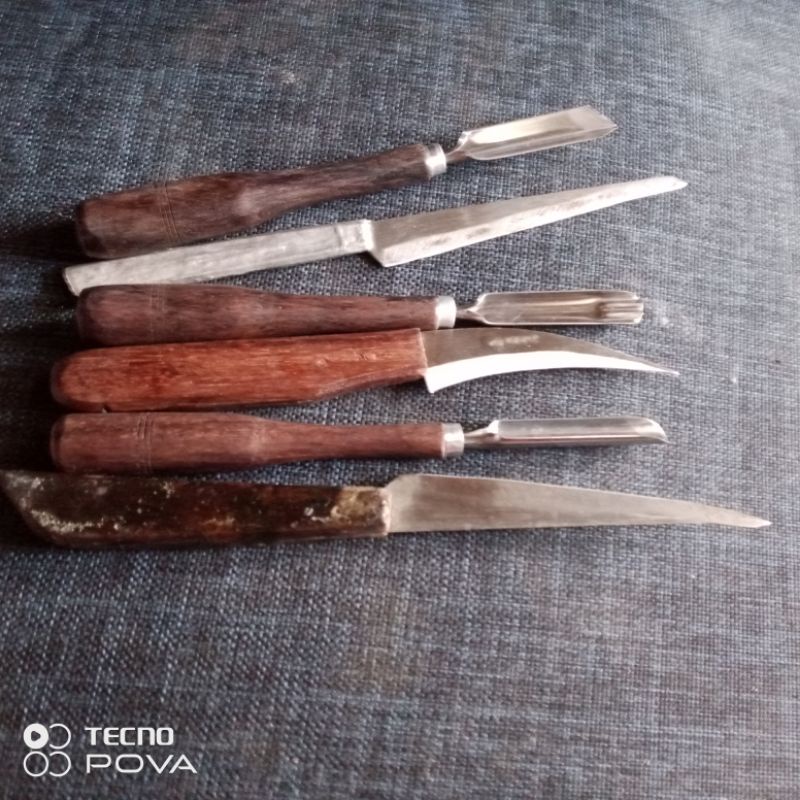dapat 9 Pisau rias ukir  buah 1 set Stainles