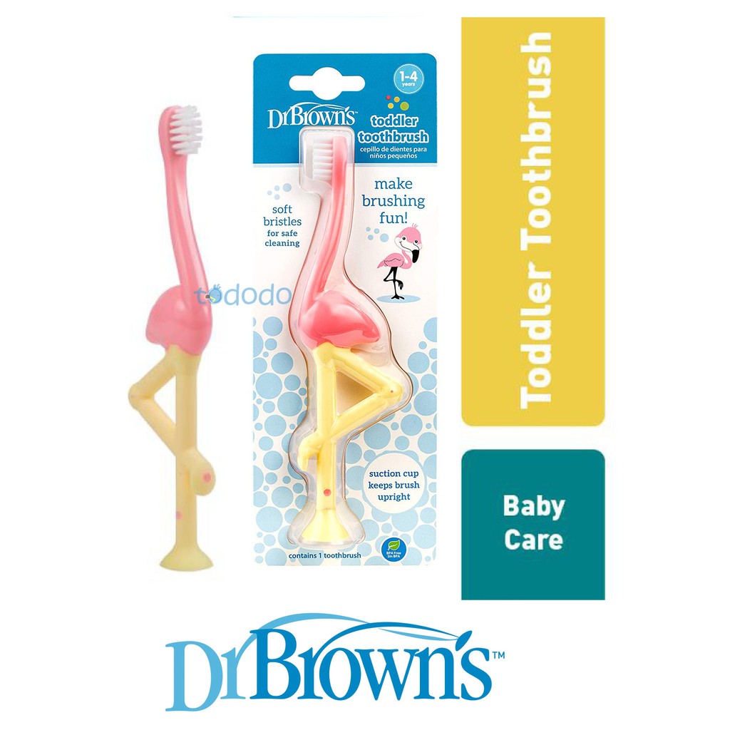 Sikat Gigi Anak 1-4 Tahun Dr. Brown's Toothbrush Flamingo HG058