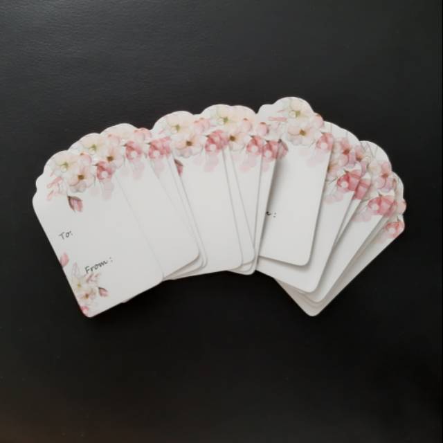 

Hangtag kado motif bunga 5x8cm