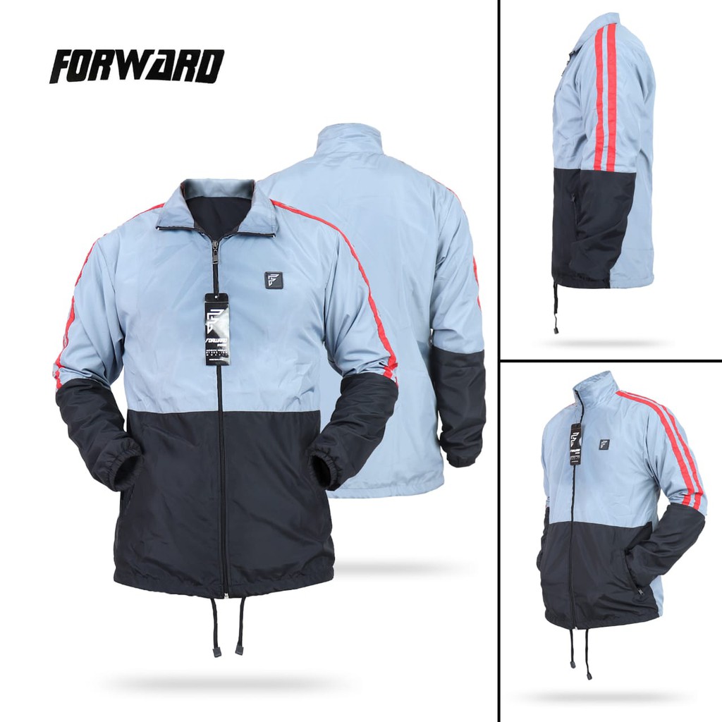 [Promo Sale] COD/Jaket Parasut Forward System Windrunner Polos Hitam M-XL