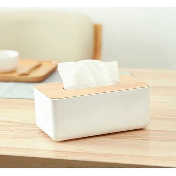 Kotak Tempat Tissue Kayu / Kotak Tisu Estetik Unik Wood Tissue Box