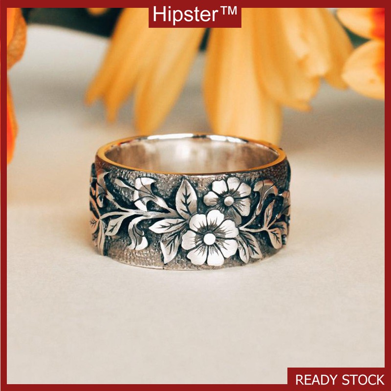 Vintage Silver Black Personalized &amp; Creative Ring