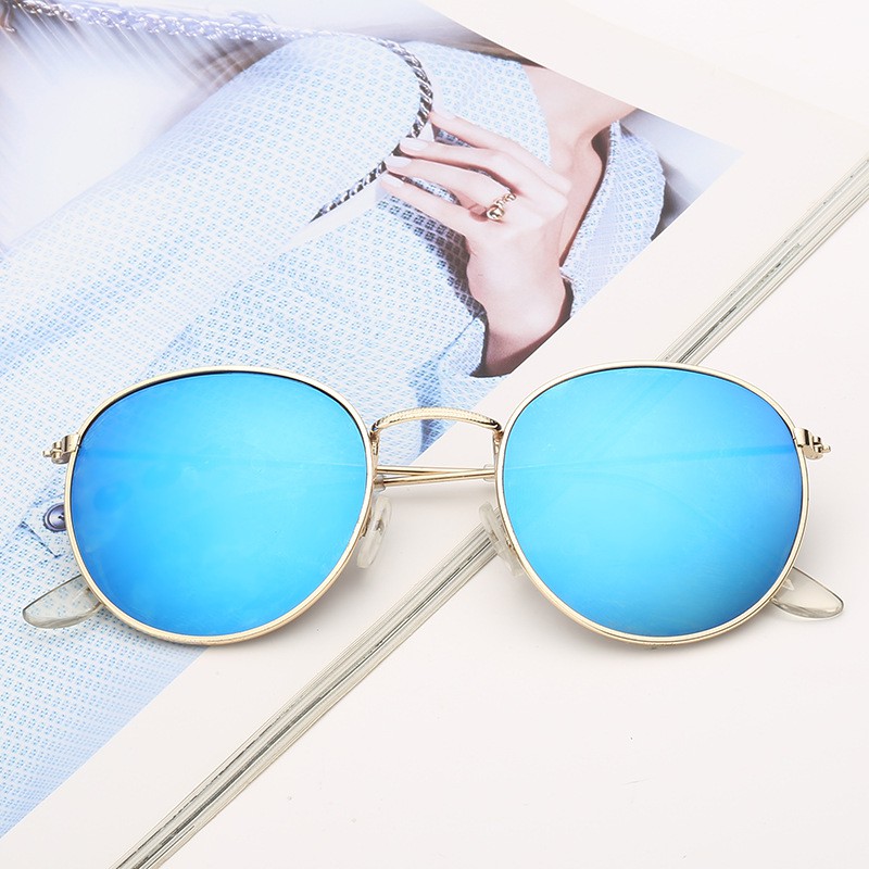 GO! 095 KACAMATA FASHION UNISEX KACA MATA PRIA WANITA SUNGLASSES BULAT ANTI SILAU COD