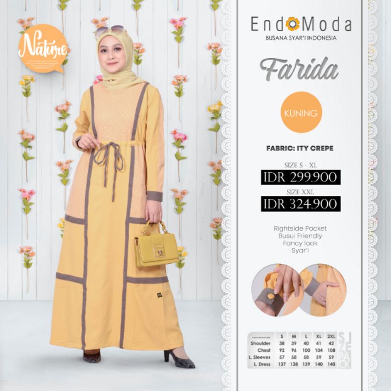 Gamis Lebaran 2022 Farida Dress Maxi Gamis Kondangan Gamis Pesta