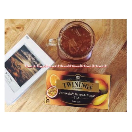 Twinings Passion Fruit Mango Orange Teh 25bags Rich Exotic Teh Rasa Mangga jeruk Teh Celup Rasa Buah Buahan Twining Of London Twi nings Tea