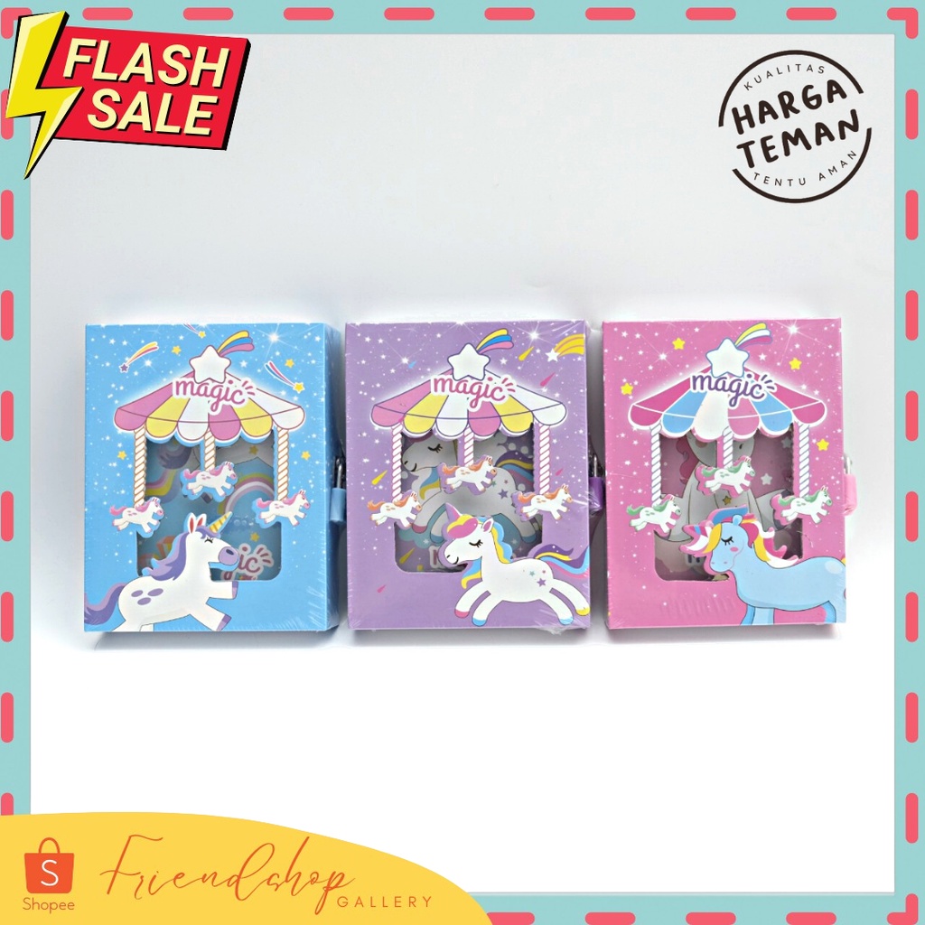 

BUKU DIARY GEMBOK UNICORN NOTEBOOK A6 MURAH