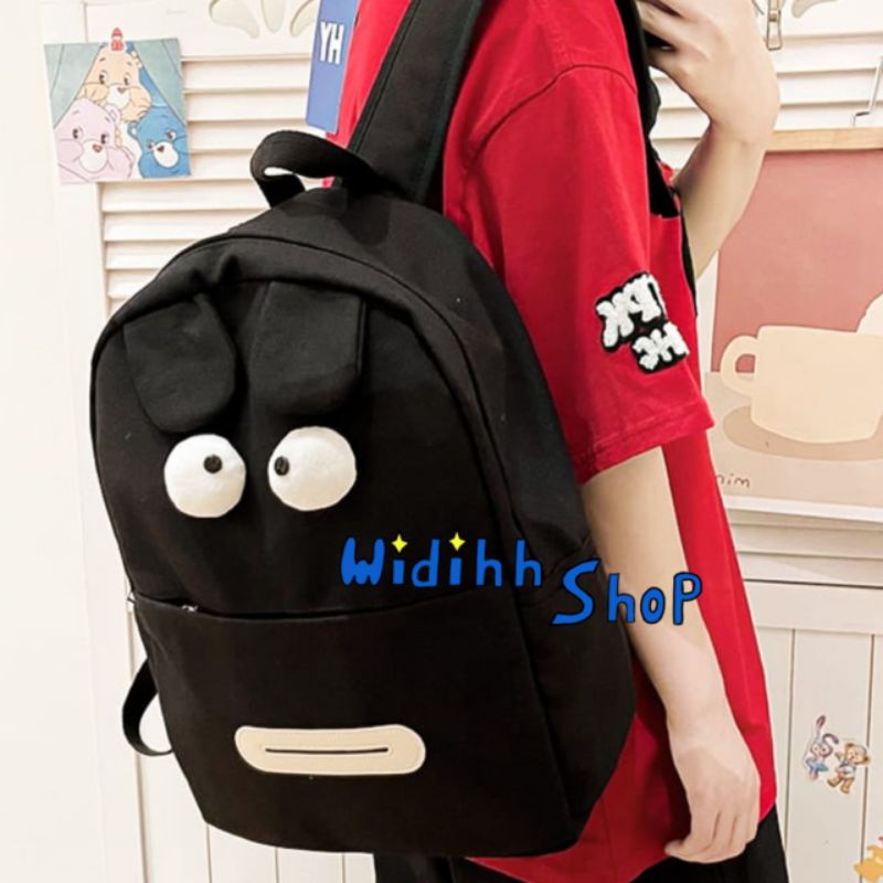 [FREE CUTE PIN] Tas Ransel Motif Mata Lucu / Tas Sekolah anak / Tas Ransel Import / Tas sekolah perempuan / Tas Sekolah Lucu / Tas Ransel Pink