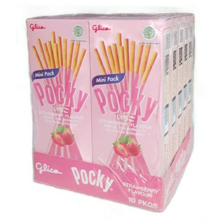 Pocky Stik mini Chocolate &amp; Strawberry 21 Gr isi 10 pcs / YS.OLSHOP2020